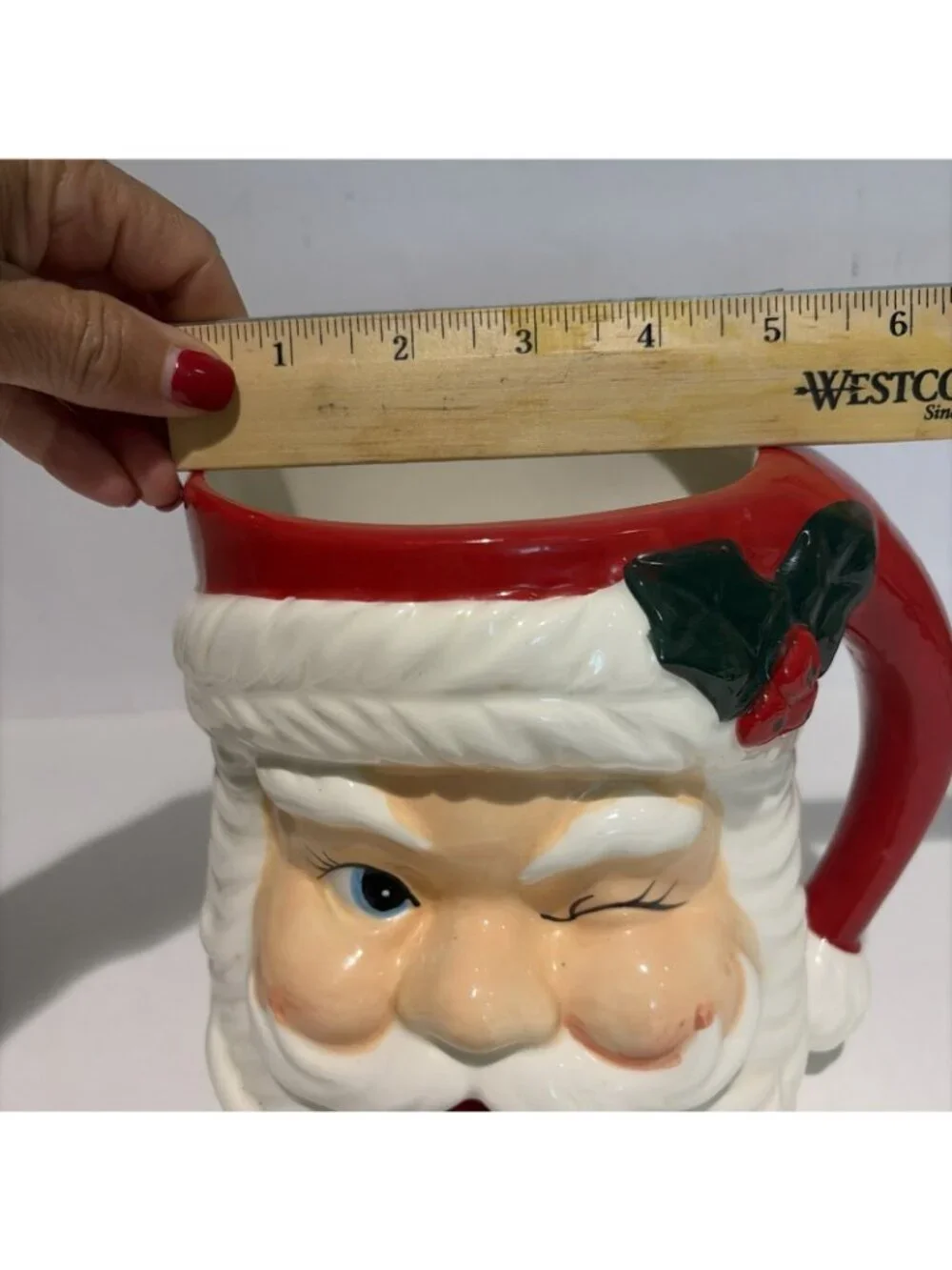 VTG Winking Santa Planter Vase Candy Jar Christmas Holiday Holt Howard Vibes
